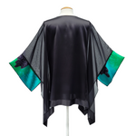 Load image into Gallery viewer, EMERALD GREEN BUTTERFLIES Painted Silk ONE SIZE Caftan Art Top

