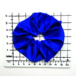 Load image into Gallery viewer, Pure silk blue scrunchie large jumbo size handmade in Canada by Lynne Kiel
