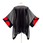 black caftan back with sheer silk black sides hand made by Lynne Kiel