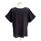 pure silk ladies top black back