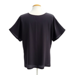 Load image into Gallery viewer, pure silk ladies top black back
