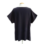 MODERN ART Colorful Yellow Abstract Painted Silk T-Top Soft Loose Fit