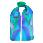 long silk scarves hand painted by Lynne Kiel