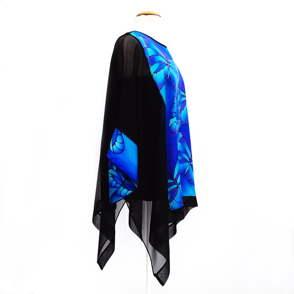 painted silk long top for women one size cruise wear wedding wear made in Canada