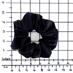 Black silk scrunchie pure silk hair accessory handmade by Lynne Kiel