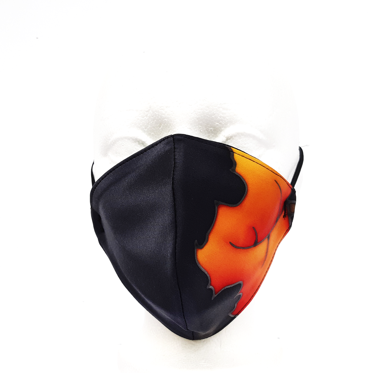 painted silk face mask