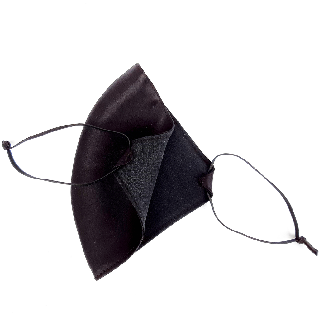 satin facemask black