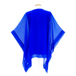 Load image into Gallery viewer, silk clothing one size ladies poncho top hand painted silk made by Lynne Kiel
