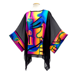 Load image into Gallery viewer, hand painted silk clothing for women one size caftan top handmade by Lynne Kiel
