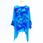 caftan tope hand painted pure silk one size for cruise and wedding wear made in Canada