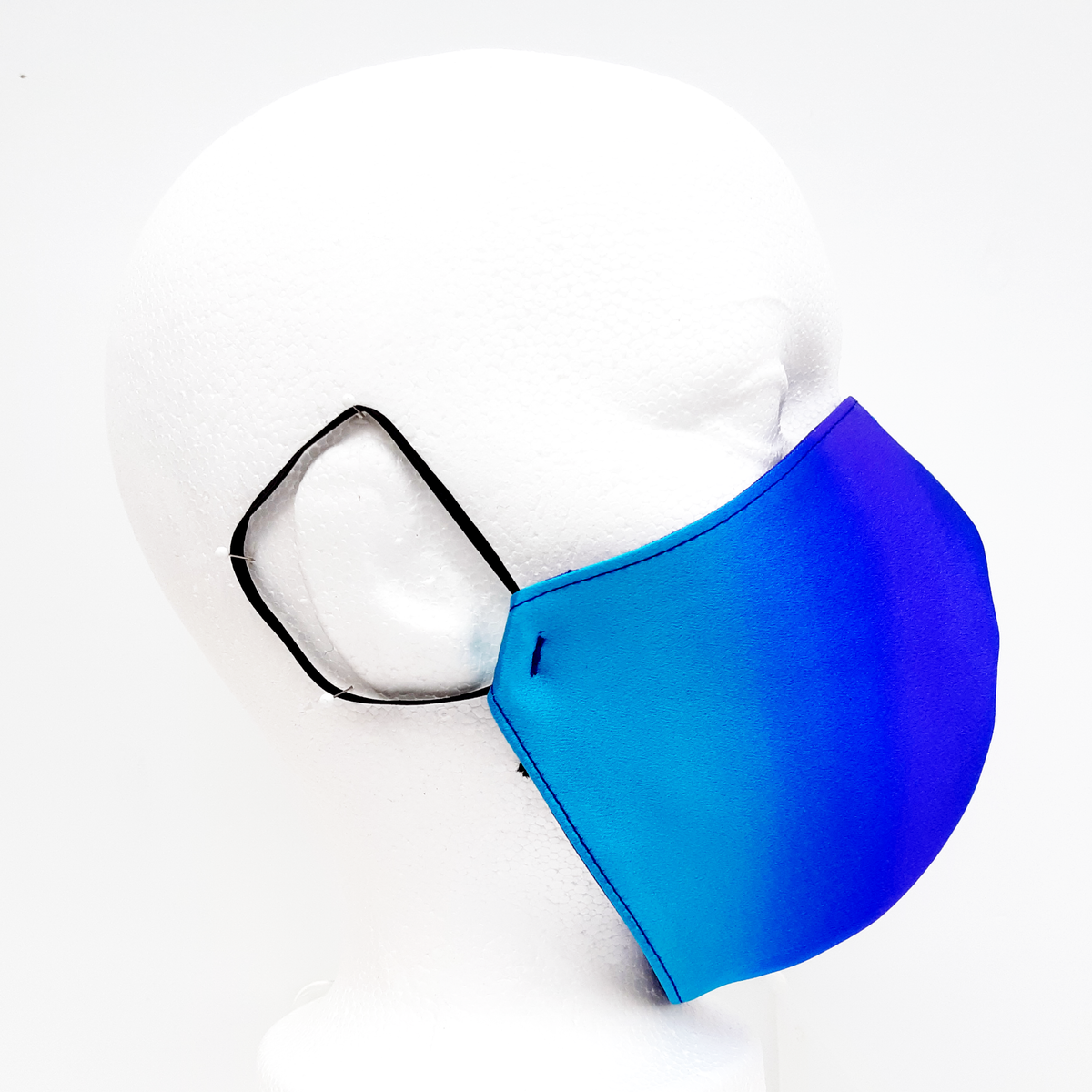 blue silk mask