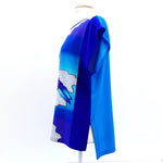 Load image into Gallery viewer, painted silk boatneck silk top
