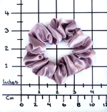 Load image into Gallery viewer, pale pink mauve silk satin scrunchie ponytail holder small size handmade by Lynne Kiel
