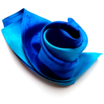 Load image into Gallery viewer, Men&#39;s fashion blue silk pocket square hand dyed made in Canada by Lynne Kiel
