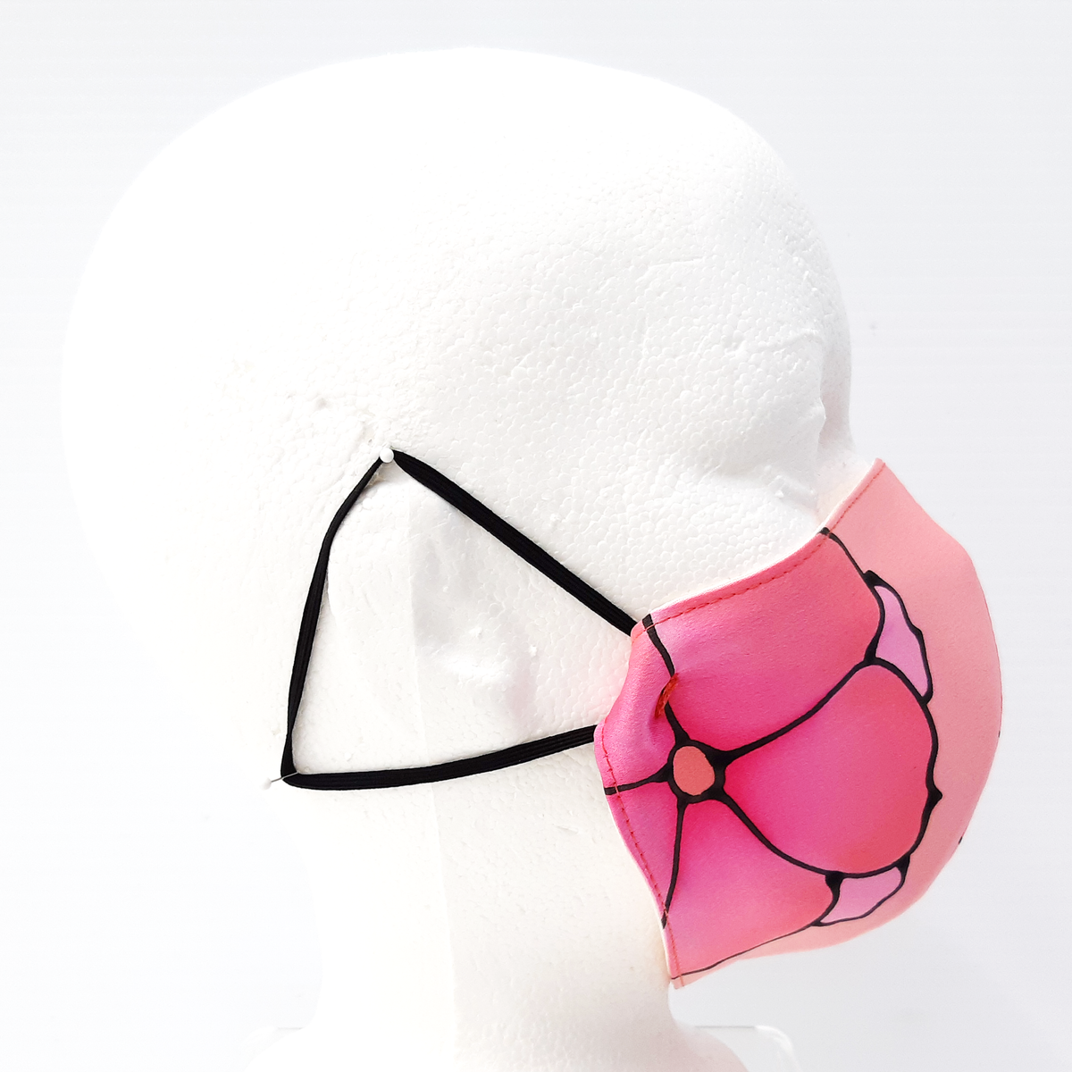Hand made silk facemask by Lynne Kiel