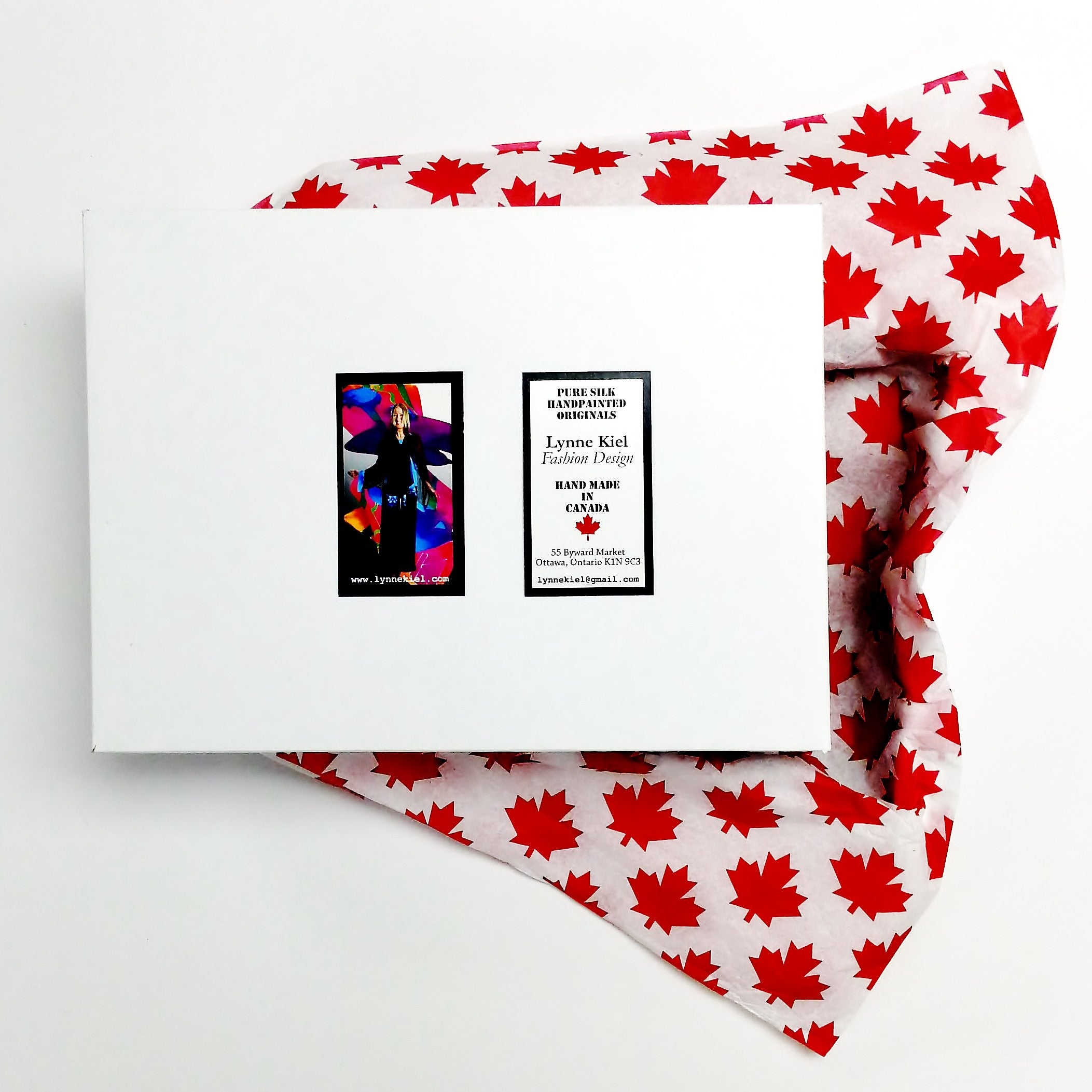 silk scarf gift box made in Canada