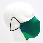 Load image into Gallery viewer, adult green 3 ply silk mask
