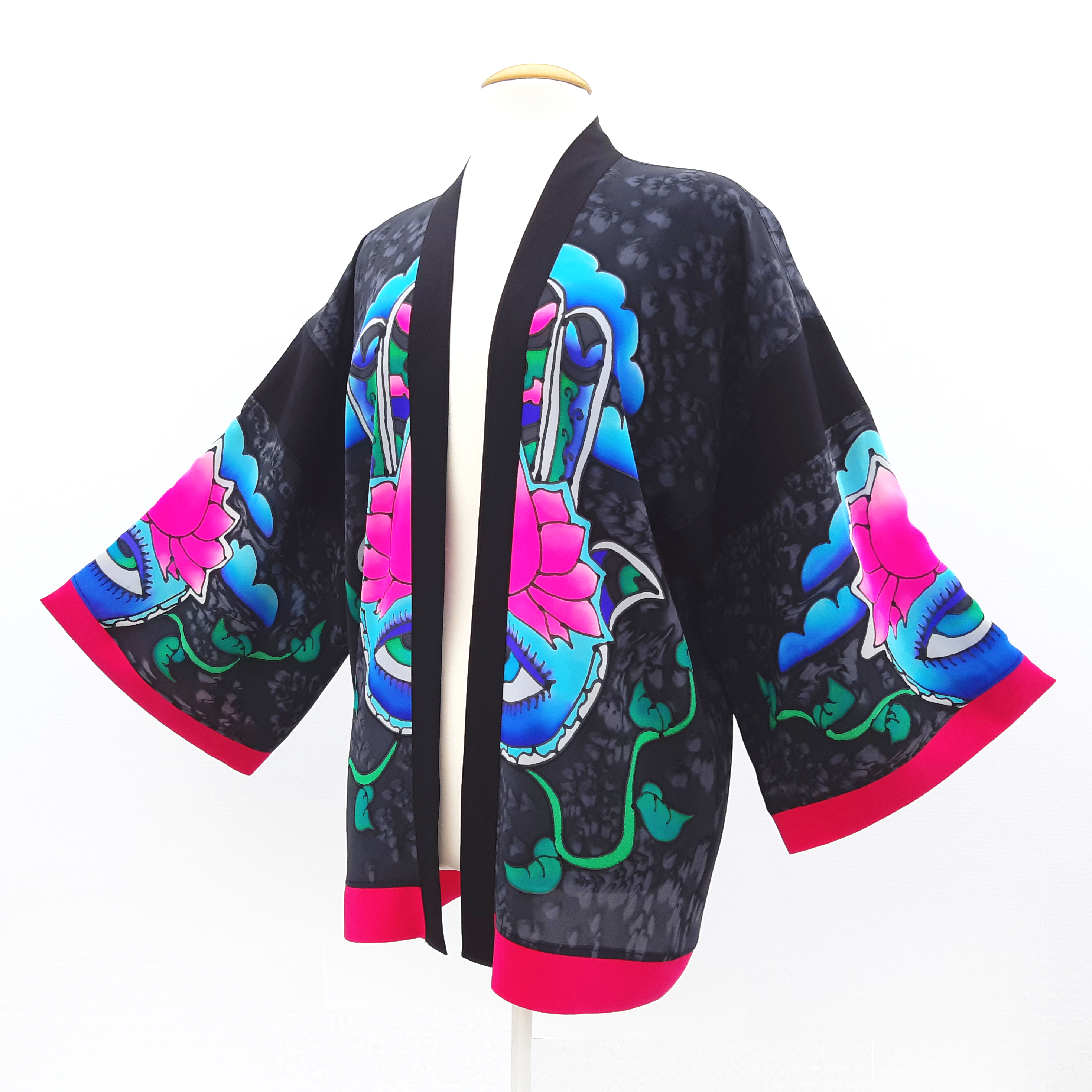 painted silk kimono