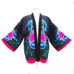 Load image into Gallery viewer, painted silk kimono jacket
