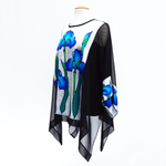 Load image into Gallery viewer, Plus size ladies fashion long top hand painted silk caftan by Lynne Kiel
