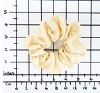 Medium size pure silk ivory scrunchie hair accessory handmade by Lynne Kiel