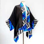 Load image into Gallery viewer, painted silk fashion piano kimono shawl one size
