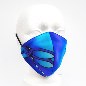 hand painted pure silk fitted facemask made in Canada