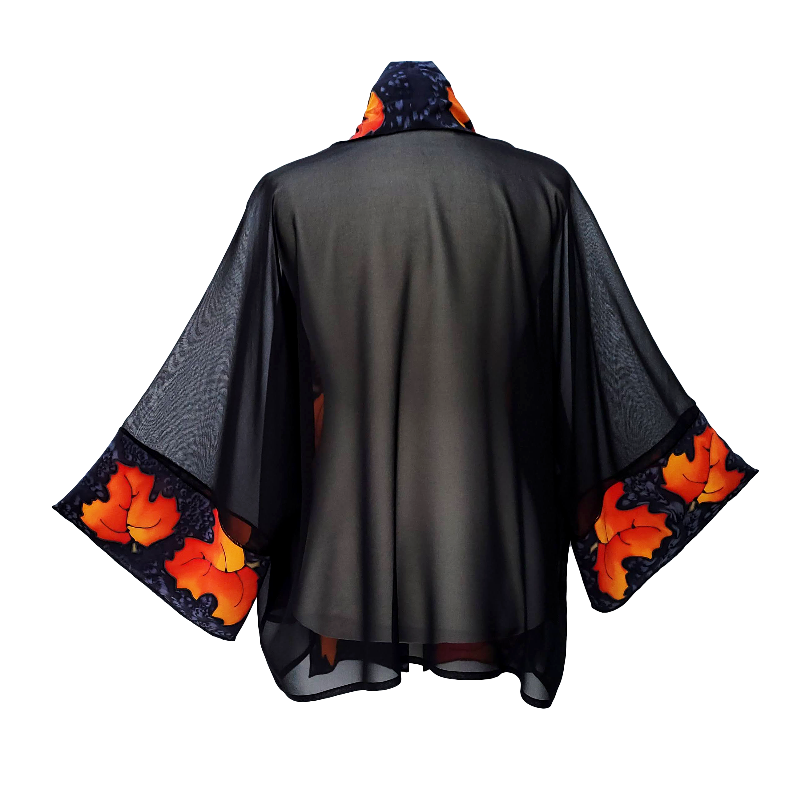 back sheer silk kimono one size ladies clothing handmade by Lynne Kiel