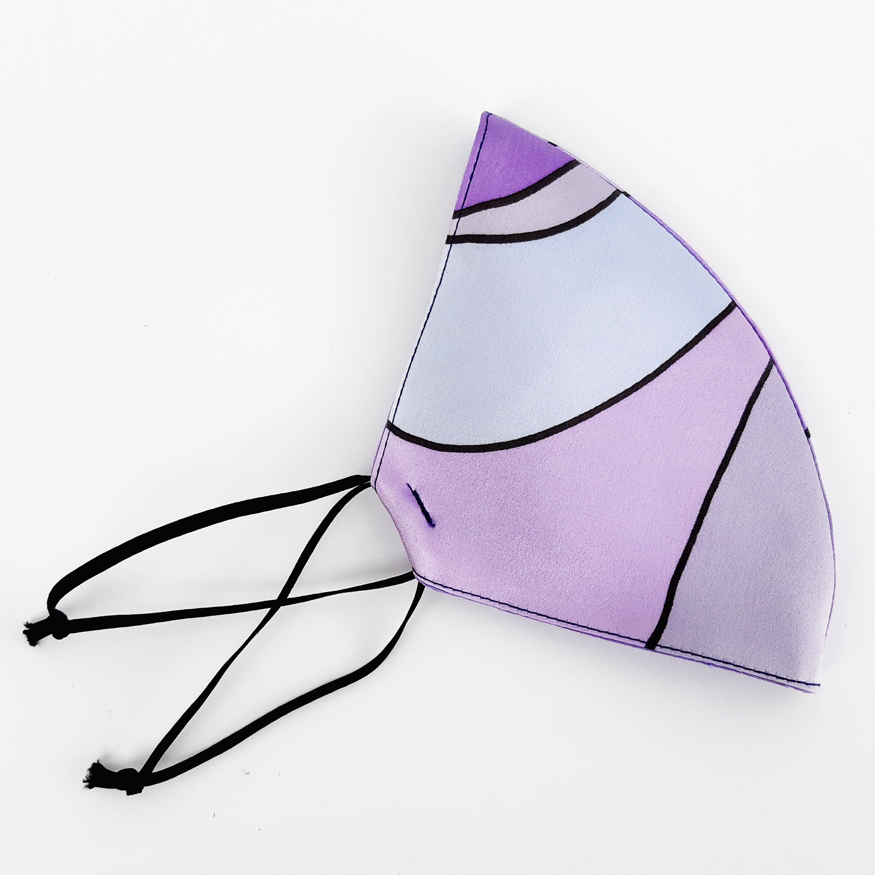 3 ply satin mask purple