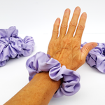 Load image into Gallery viewer, mauve silk satin hair scrunchie hair tie for pony tail and hair
