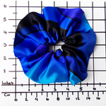 Load image into Gallery viewer, blue silk scrunchies for yoga  gymnastics sleeping made by Lynne Kiel
