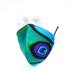 peacock feather design facemask
