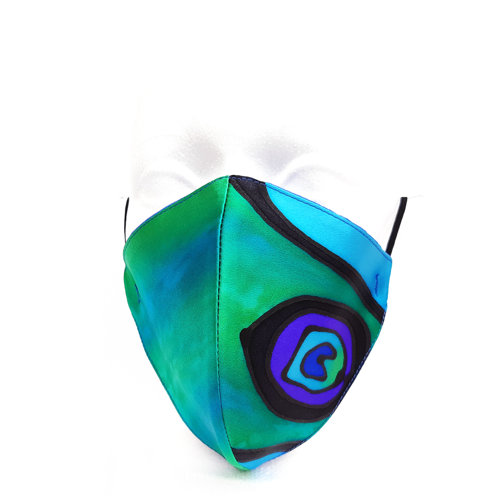 painted silk face mask