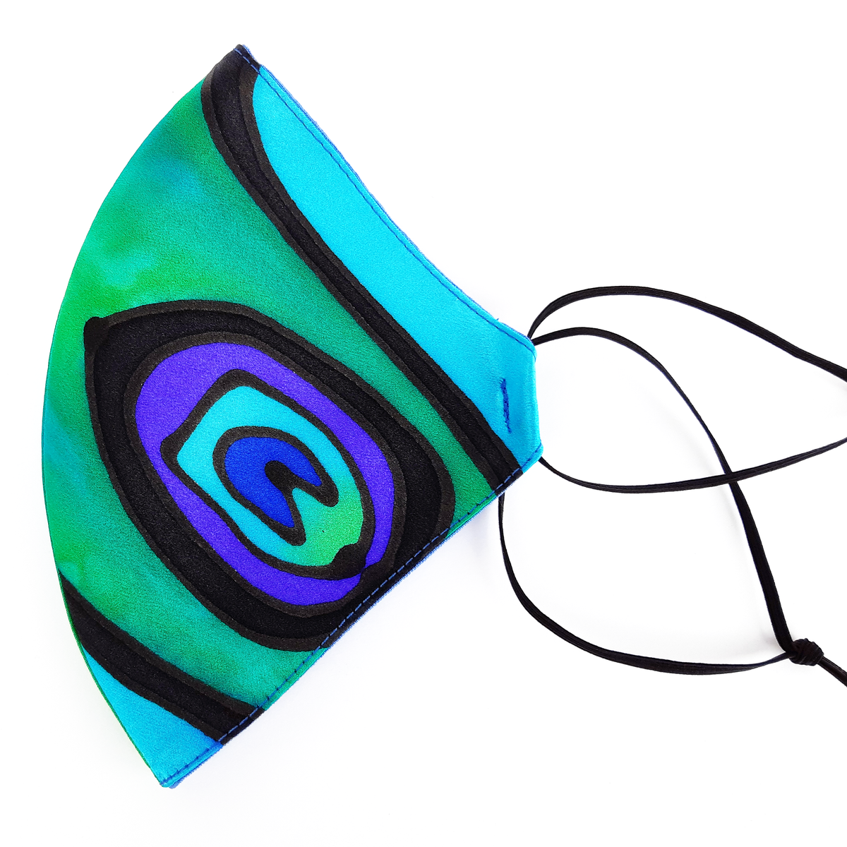 silk facemask made by Lynne Kiel