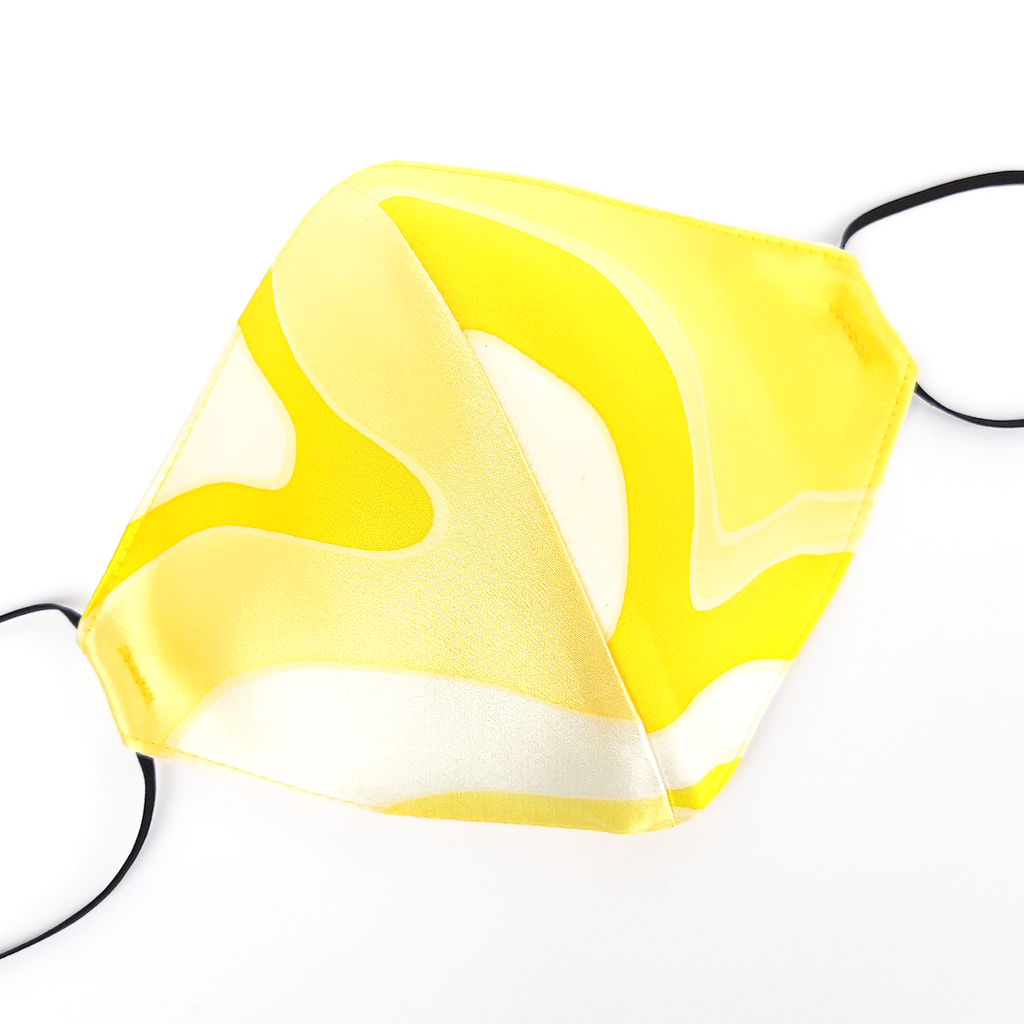 yellow silk facemask