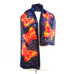 Load image into Gallery viewer, design silk scarves hand painted made in Canada
