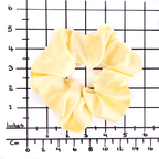 yellow pure silk hair scrunchie ponytail holder hair accessory made in Canada hand made by Lynne Kiel