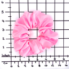 pastel pale pink pure silk hair scrunchie ponytail holder hair accessory handmade in Canada by Lynne Kiel