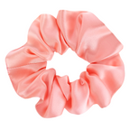 pale orange hair scrunchie ponytail holder hair accessory handmade by Lynne Kiel