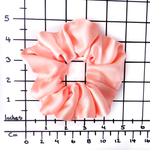 Load image into Gallery viewer, pure silk pale orange pastel color hair scrunchie ponytail holder hair accessory handmade by Lynne Kiel
