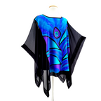 ladies clothing silk top one size hand painted in Canada by Lynne Kiel