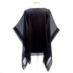 black silk one size top for women cruise wear painted silk made by Lynne Kiel