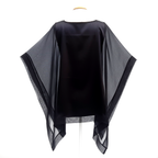 poncho black silk one size top cruise fashion 