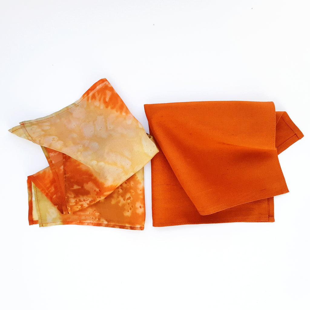  painted silk for men pocket square 