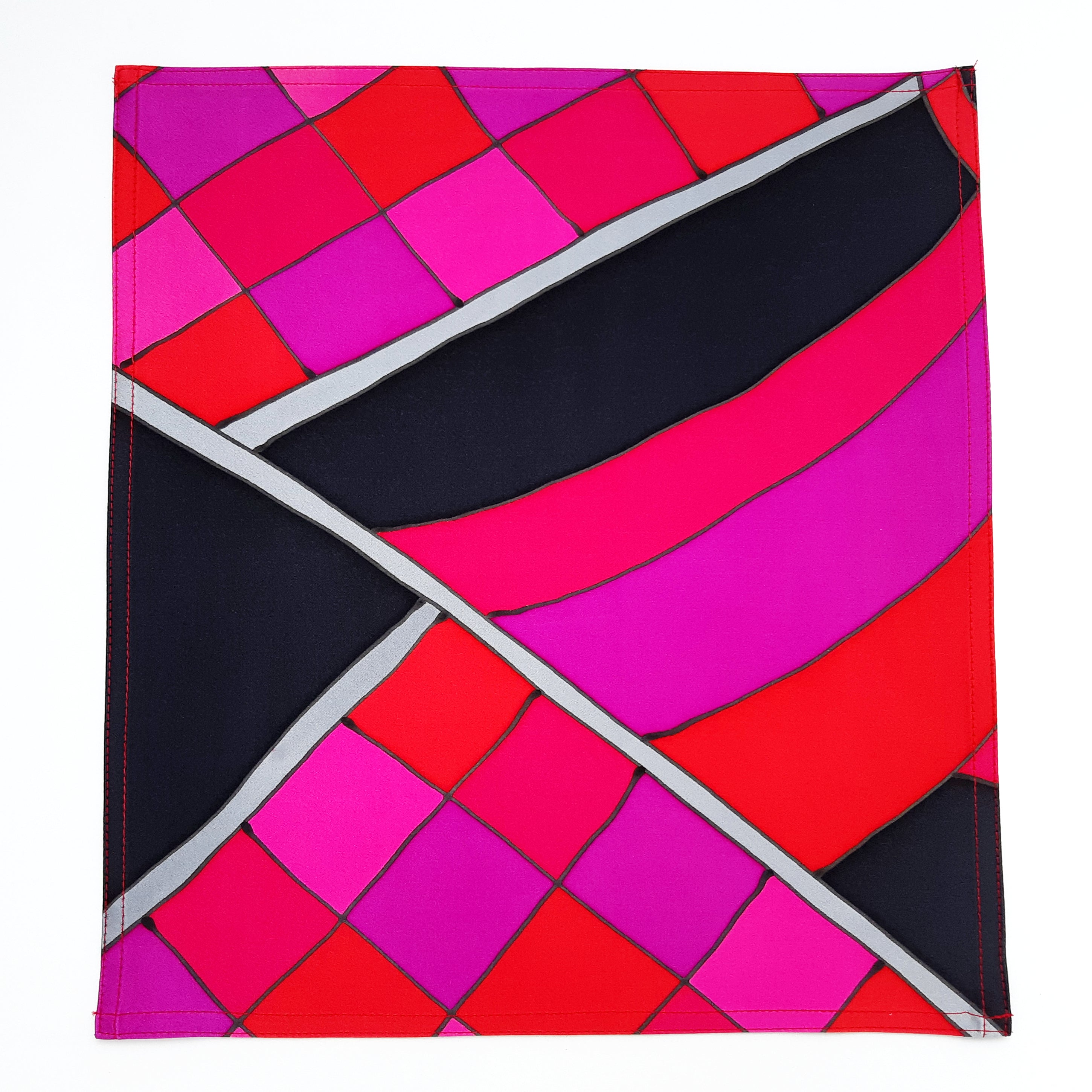 red silk pocket square