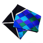 Men's fashion pure silk satin pocket square hand painted art by Lynne Kiel