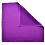 Pure silk purple satin pocket square for men's fashion handmade by Lynne Kiel
