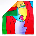 Load image into Gallery viewer, hand painted silk pocket square

