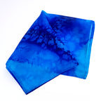 painted silk blue pocket scarf
