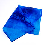 Load image into Gallery viewer, painted silk blue pocket scarf
